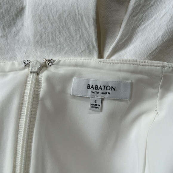 Linen midi skirt with front slit - Picture 4 of 6